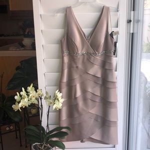 Alex Evenings Champagne cocktail dress NWT